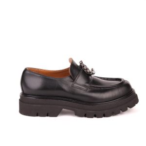 Mocassino in pelle color nero P0B101