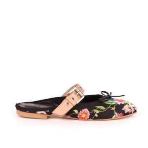 Ballerina in tessuto con fantasia fiori P9RF1T