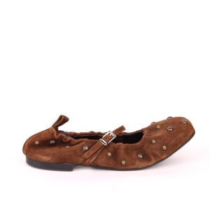 Ballerina in suede color rame P0Q28