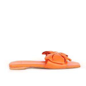 Ciabatta in pelle color arancio P9Z3