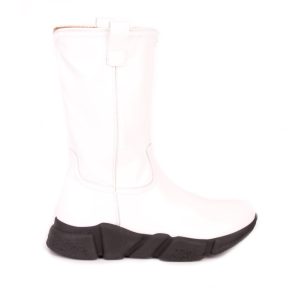 Stivale in pelle color bianco N0T10