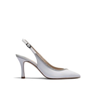 Sandalo Vivette Chanel 2 Brillo in Nappa Bianco Burro tacco 90mm
