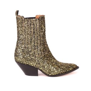 Stivale western in glitter P0W200