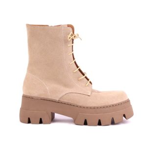 Anfibio combat in suede color beige P8G50