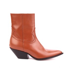 Stivale western in pelle color mattone P8W10
