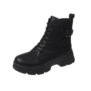 Stivali anfibi militari platform zeppa donna