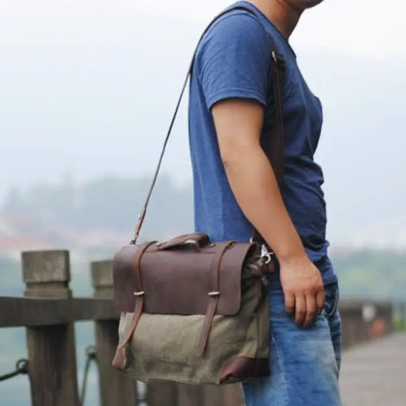 Borsa a tracolla uomo in pelle - immagine 6